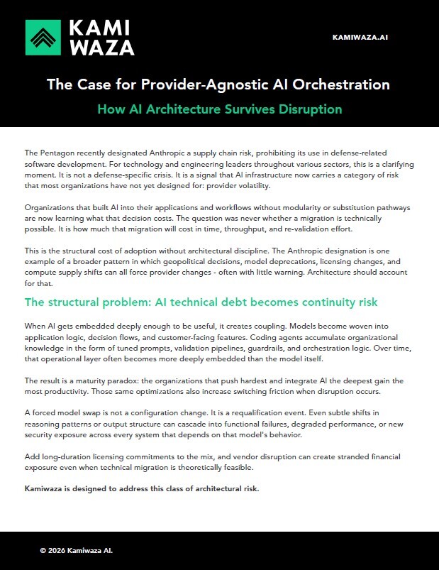 Why Provider-Agnostic AI Orchestration Protects Your Architecture